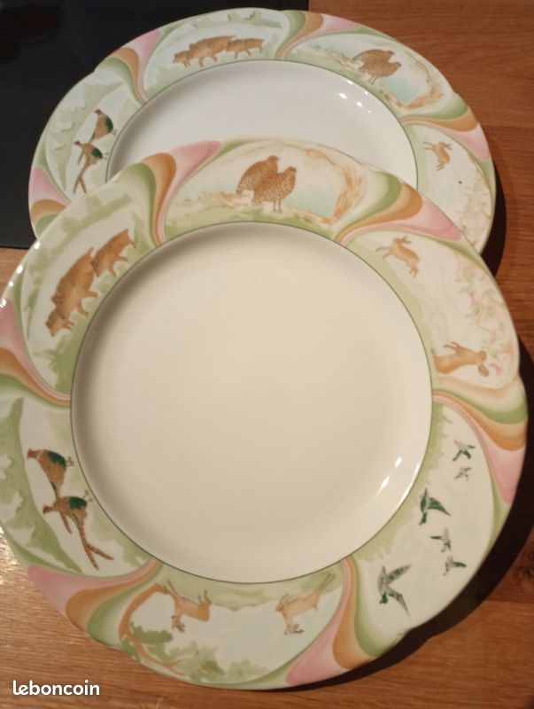 Assiettes décor chasse (image 2)
