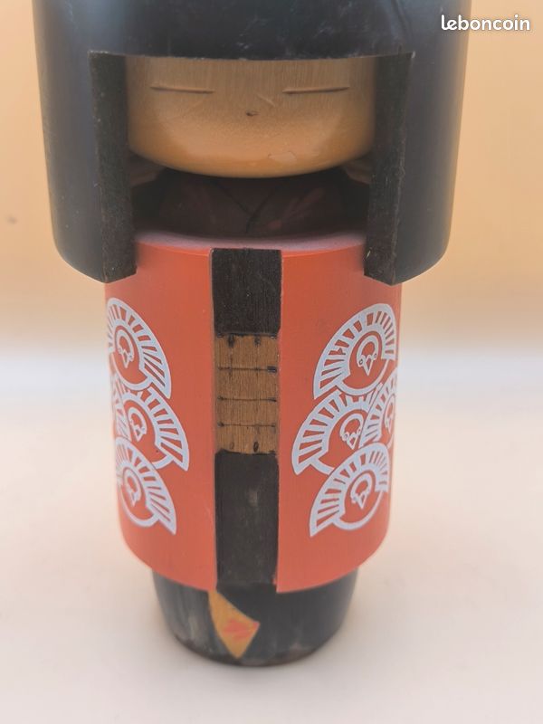 Poupée Kokeshi Japonaise Vintage – Bois, Hauteur 16 Cm, Faite Main, Jolie Fille