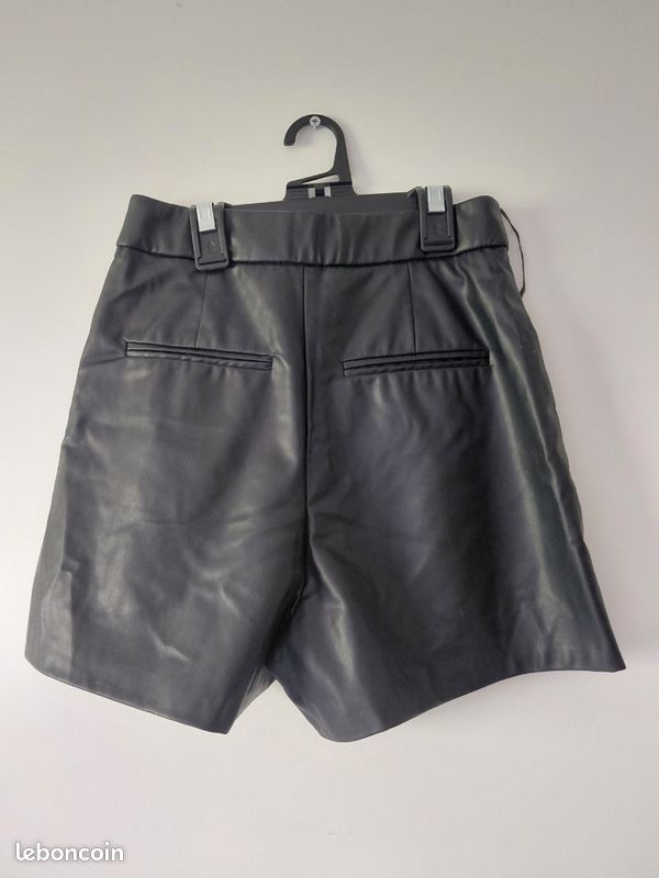 Bermuda Shorts Jupe Short Simili Cuir Zara Short Taille Haute En