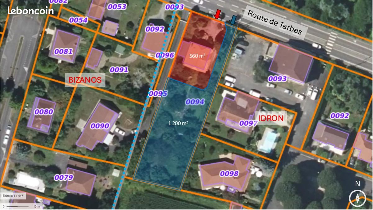 Terrain 1200 m² · à Idron · 1 200 m² · 181 050 €