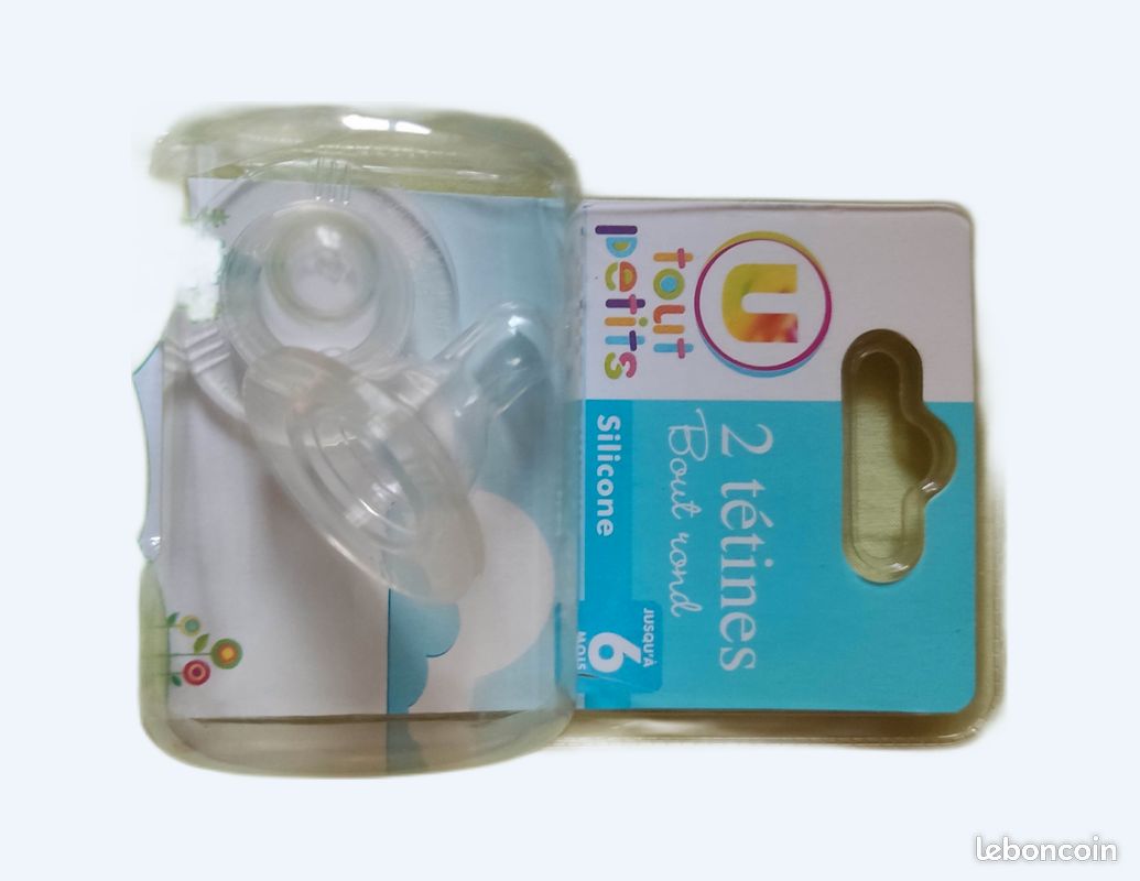 U Tout Petits - Tétine x 2 cylicone bout rond (image 1)