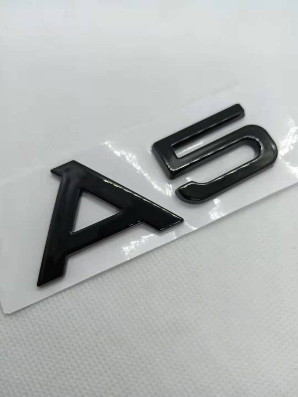 2 x Audi SLine Emblème autocollant noir Sline badge Logo