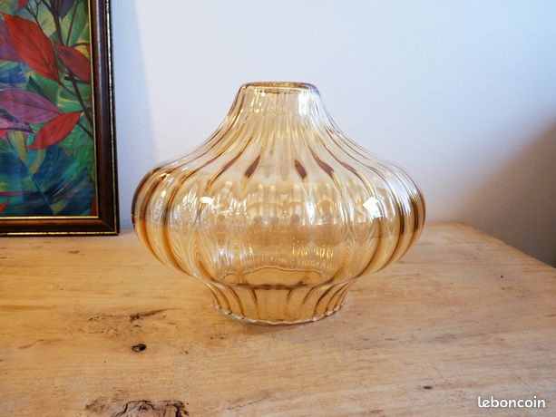 Suspension ancienne opaline art deco bahaus moderniste années 1930 35