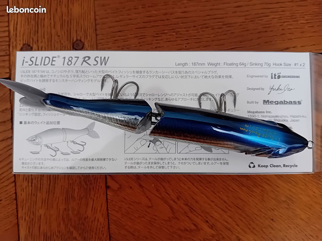 Leurre Megabass I-Slide 187 Customisé - Zombie Shad | Pêche Au Bass