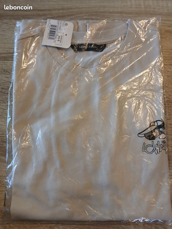 T-shirt LC Waikiki Homme Beige - Message 'Choosing To Feel Good' - Taille XS Neuf Avec étiquette