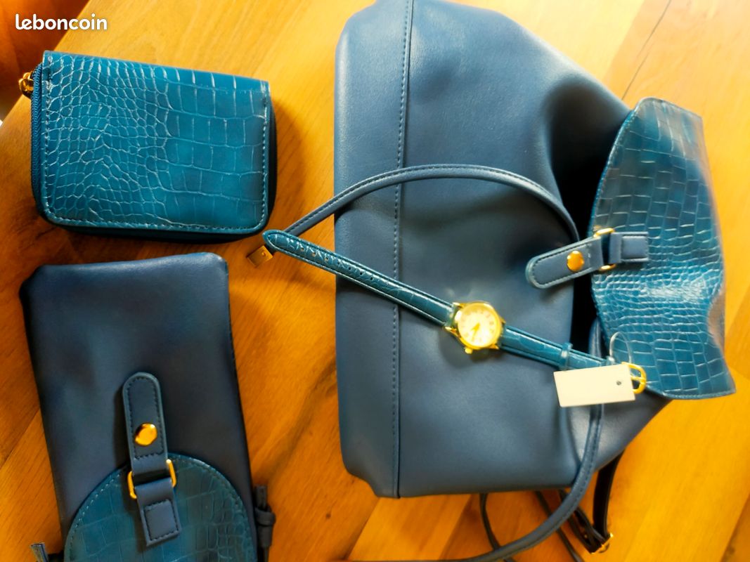 Ensemble maroquinerie bleu (image 2)