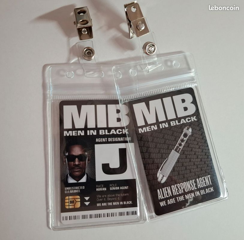 2 id badges carte MIB de L'agent J et K (image 3)
