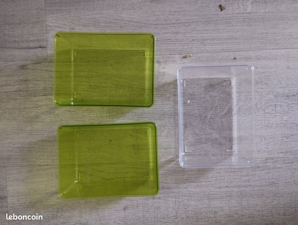 Lot de 3 petits rangements en plastique solide transparent (image 3)