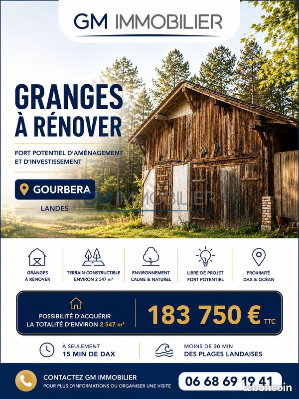 Maison 1 pièce 130 m² · à Dax · 130 m² · 183 750 €