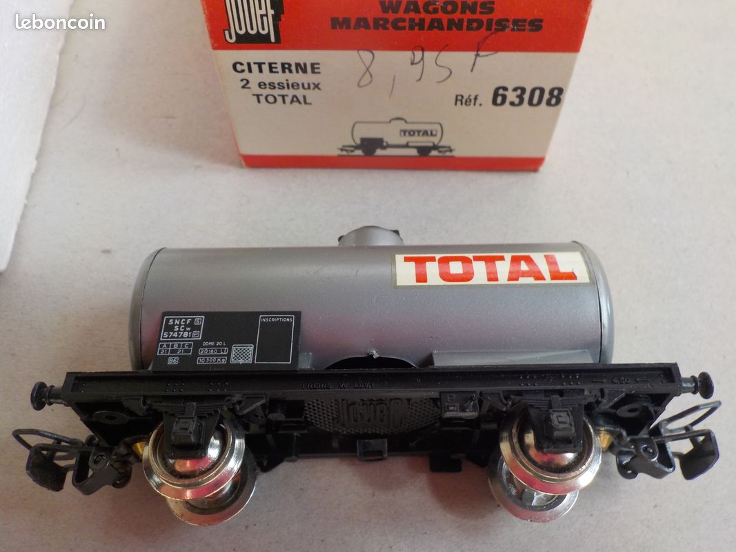 1 WAGON CITERNE JOUEF A ESSIEUX ALGECO BP GRIS HO N°2