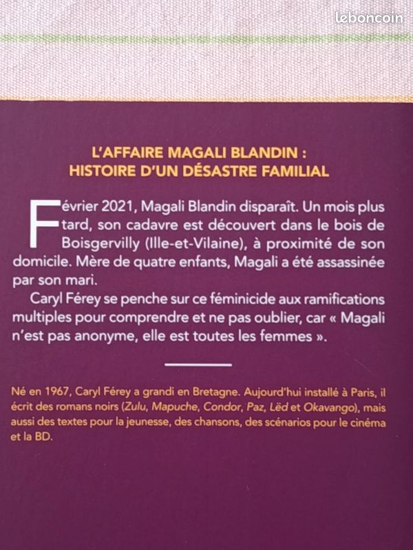 Feminicide Magali Caryl Ferey (image 2)