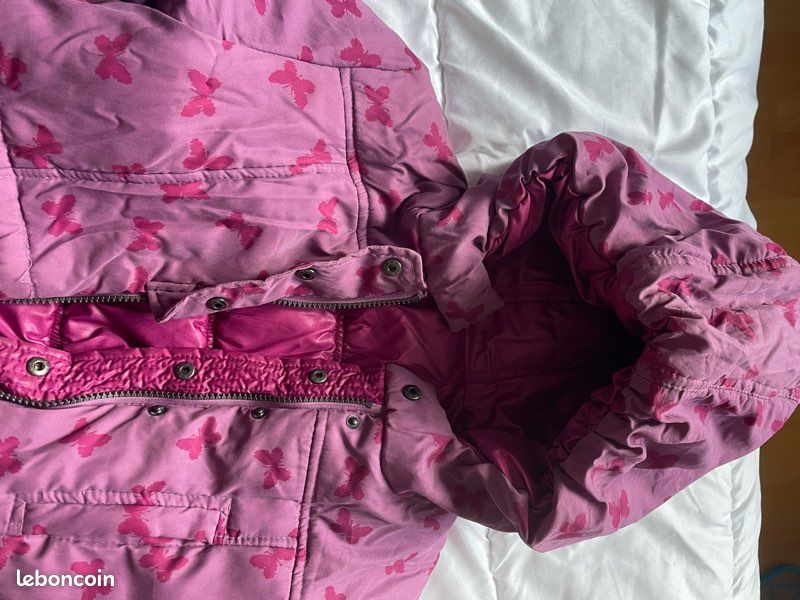 Manteau réversible vert baudet hiver 10 ans fille (image 3)