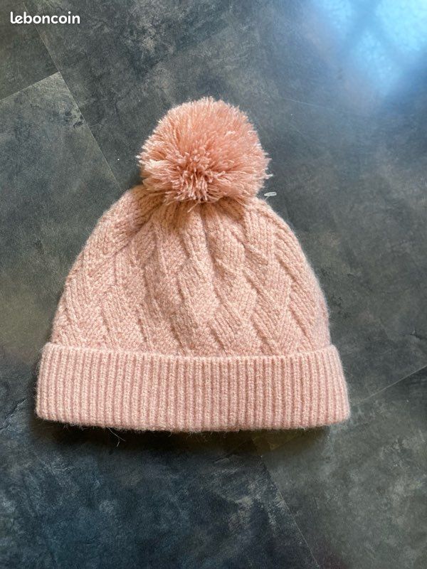 Bonnet pompon rose doublé polaire 2/3 ans kiabi Accessoires