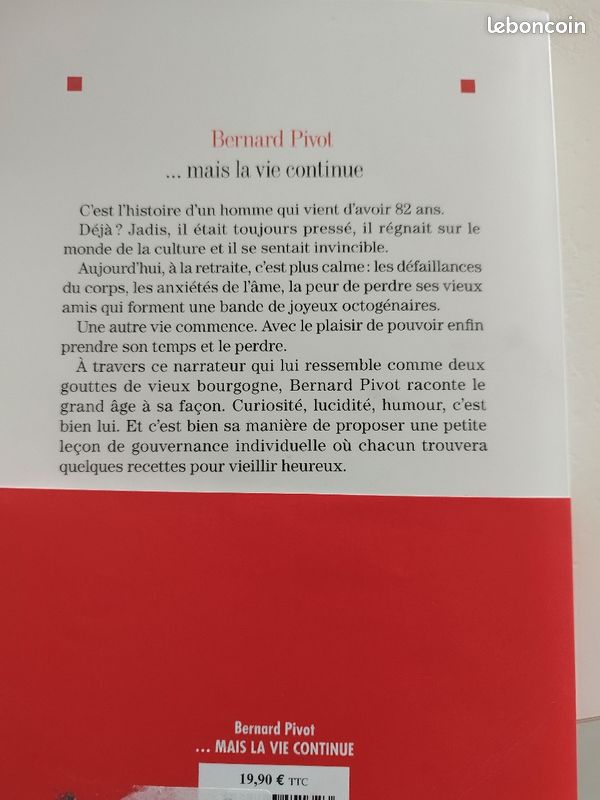Livre Mais la vie continue Bernard Pivot (image 3)