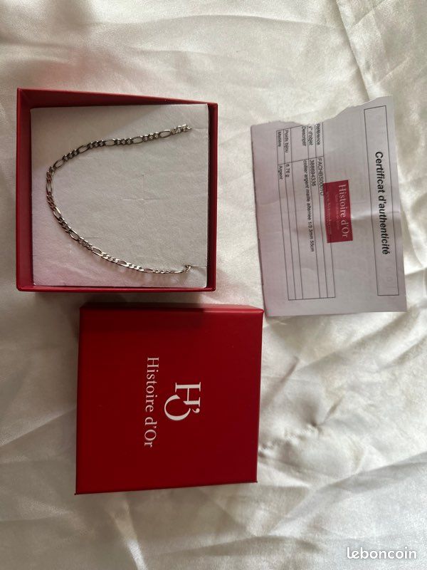Collier en argent histoire d’or (image 1)