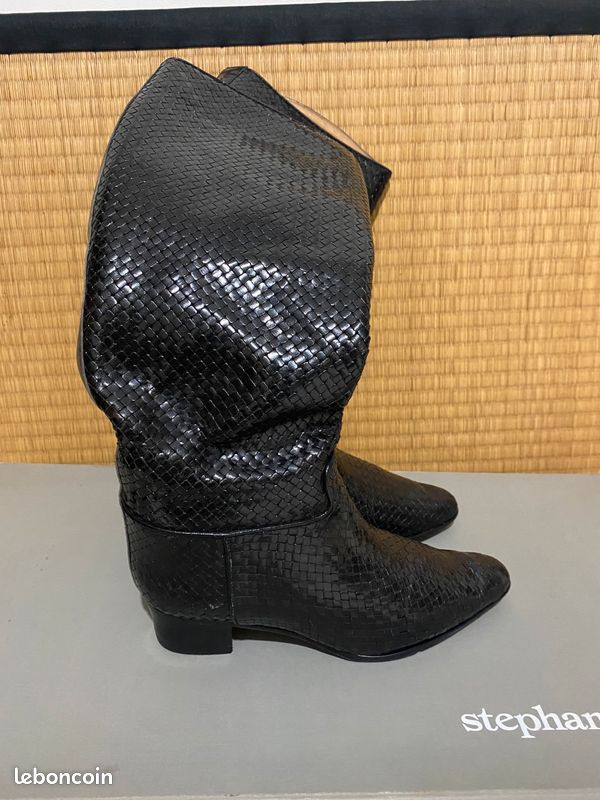 Bottes Femme Stephane Kélian En Daim Marron - Taille 38 (UK 5), Talon Aiguille, Très Bon état