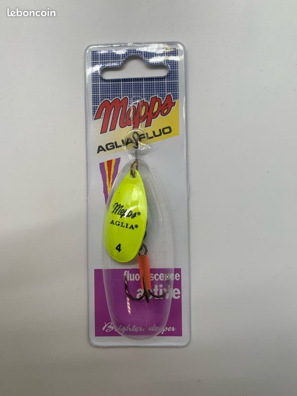 Spinner Mepps Aglia Fluorescent - Leurres De Pêche Jaune Fluorescent - 3 Cm, 6.5g - Pour Eaux Troubles