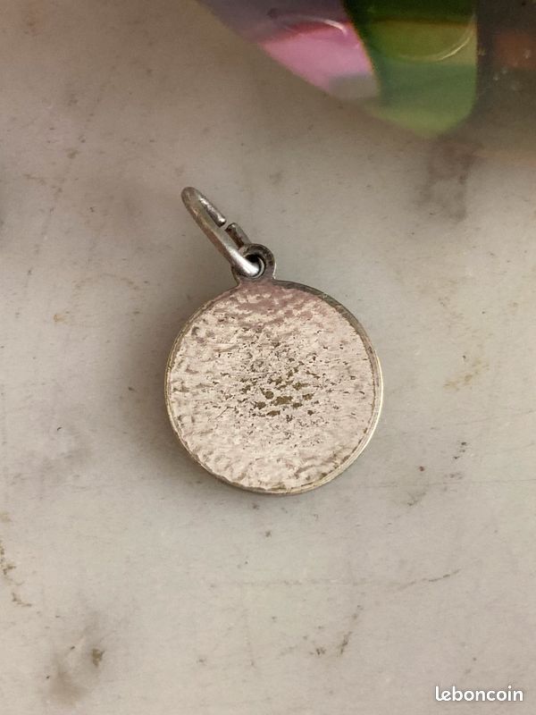 Médaille Pendentif XXème, Saint Hubert Et Saint Roch, Argent Plaqué, France