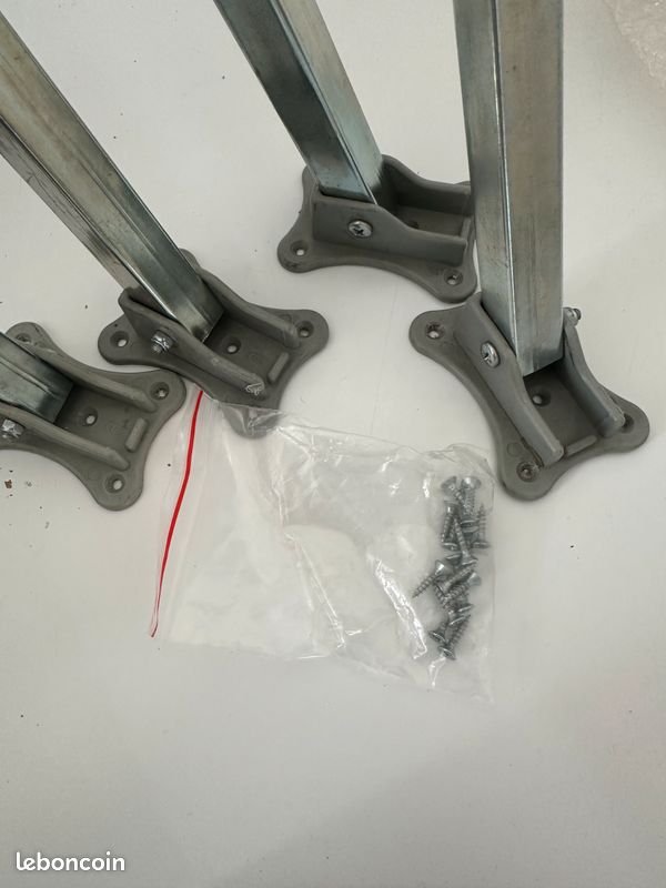 Pieds De Meubles En Métal Noir Pliants - Lot Pour Projets DIY Skateboard Ou Bricolage