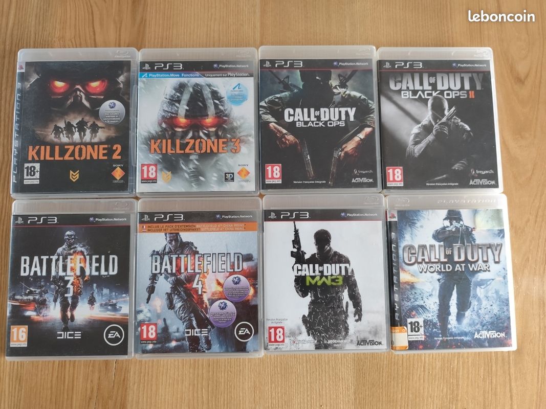 Lot De 8 Jeux PS3 Complets - Bon état - Jeux D'action Et Aventure