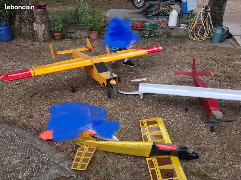 Aviation - Lot de 4 PHOTOS AVIATION-AEROMODELISME- originales
