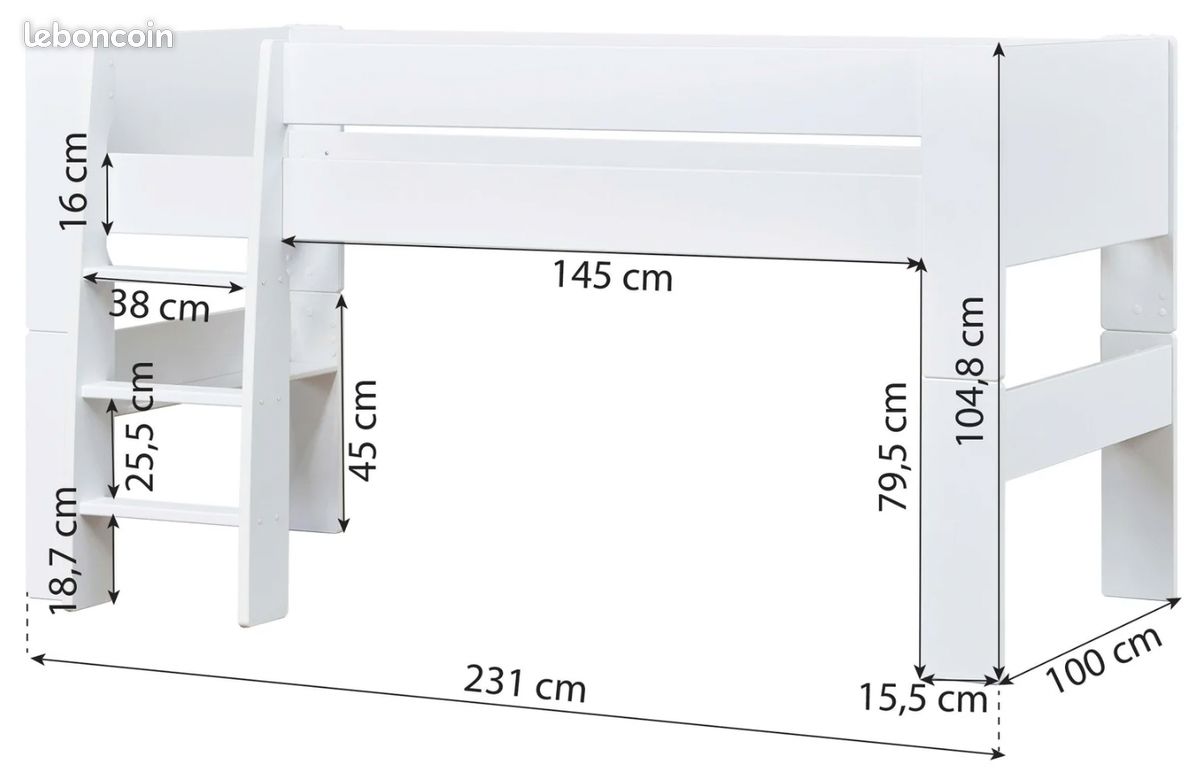 Lit mi-hauteur & matelas enfant (image 15)