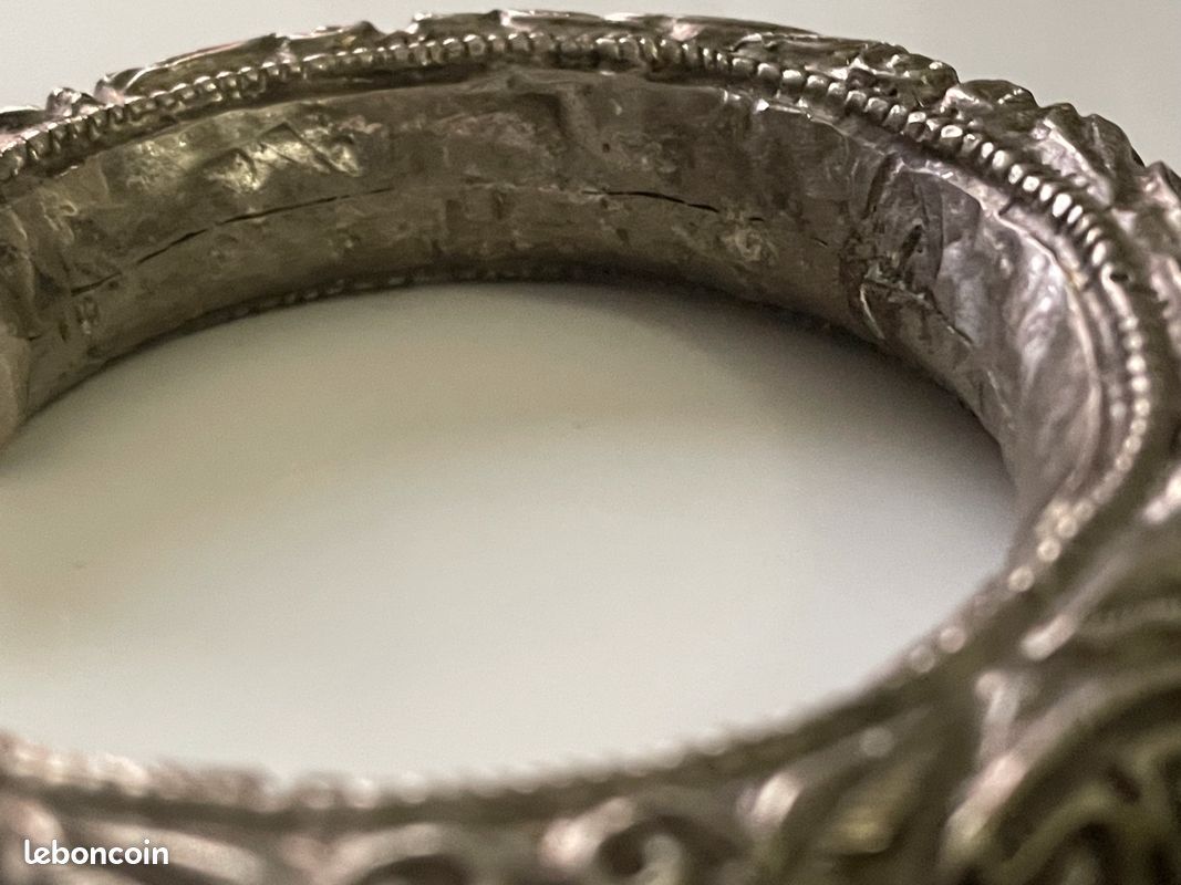 Bracelet rigide ouvert (jonc) en argent (image 4)