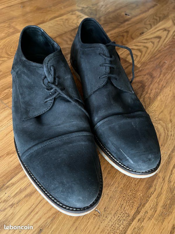 Chaussures homme Bocage Cuir daim noir Chaussures