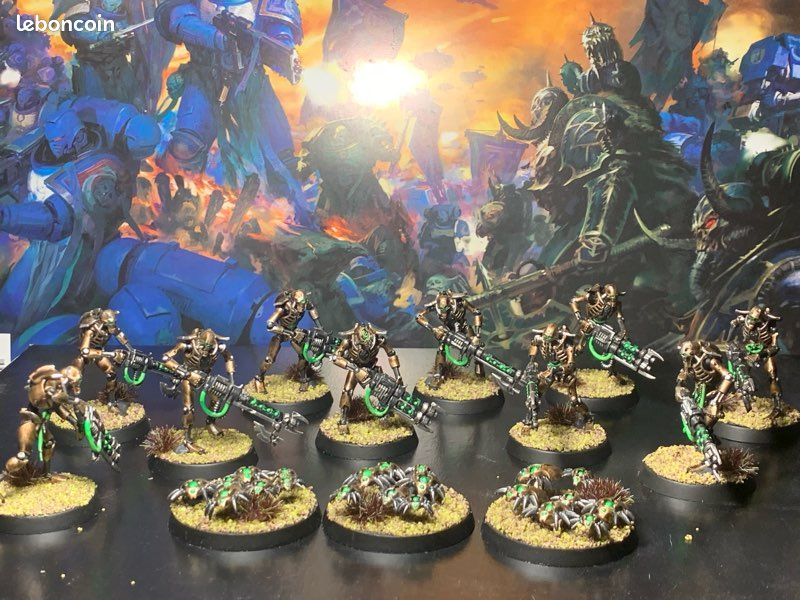 Guerriers + nuées de scarabées peints - NECRON - Warhammer (image 1)