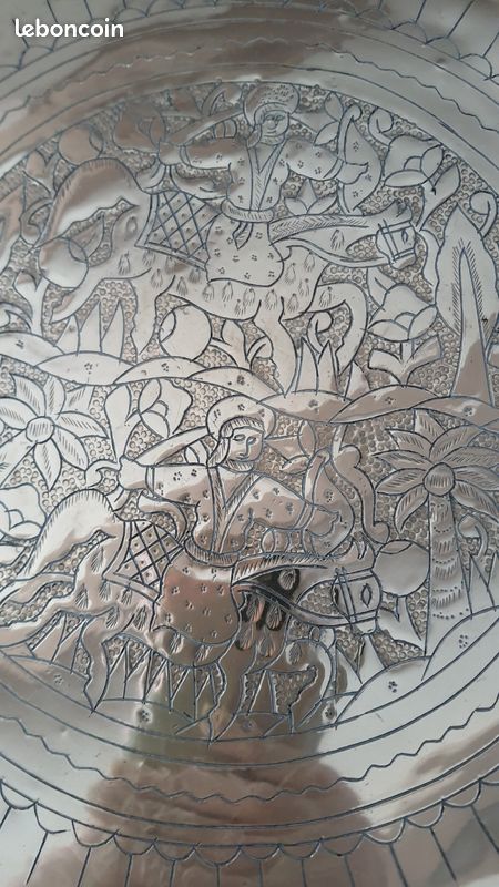 Plat oriental rare laiton massif (image 3)