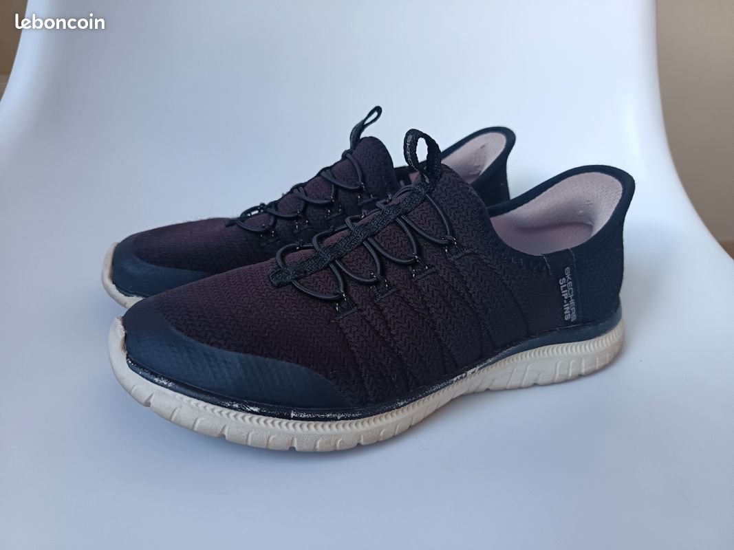 Chaussures baskets fille skechers slip-ins noir 35 (image 1)