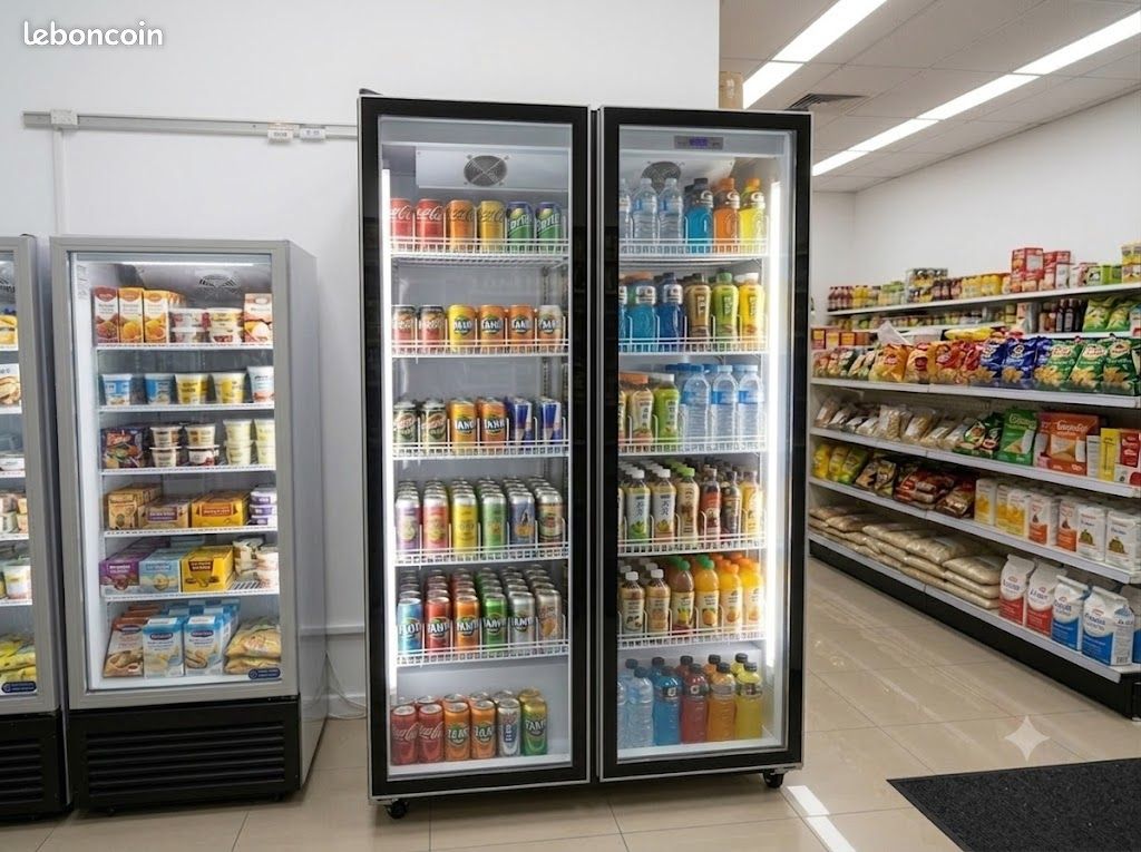 Frigo vitrine à boissons 1 porte - 2 portes vitrées - LED - 500 L et 1000 L - matériel professionnel CHR (image 1)