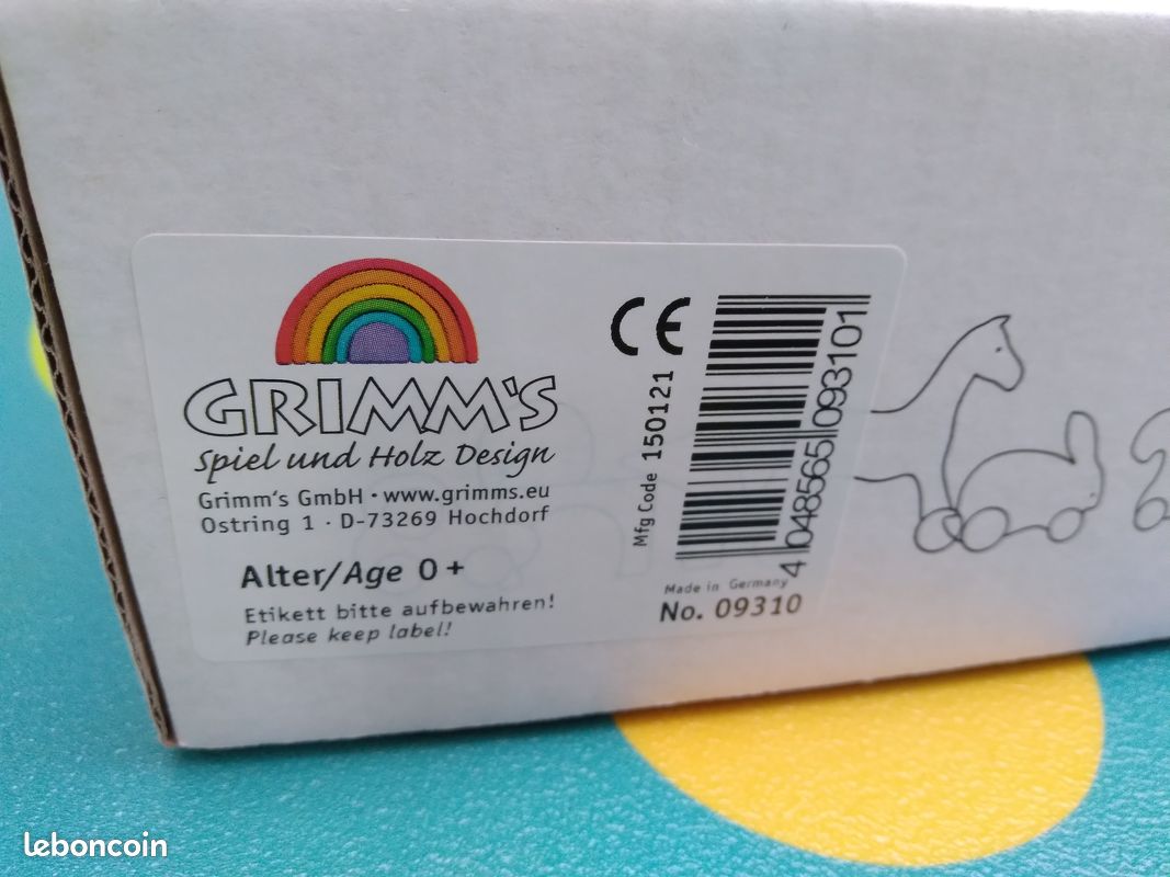 JEU LIBRE en bois GRIMM's Holzspielzeug 6 Voitures en bois colorées Inspirés par la pédagogie WALDORF, MONTESSORI (image 3)