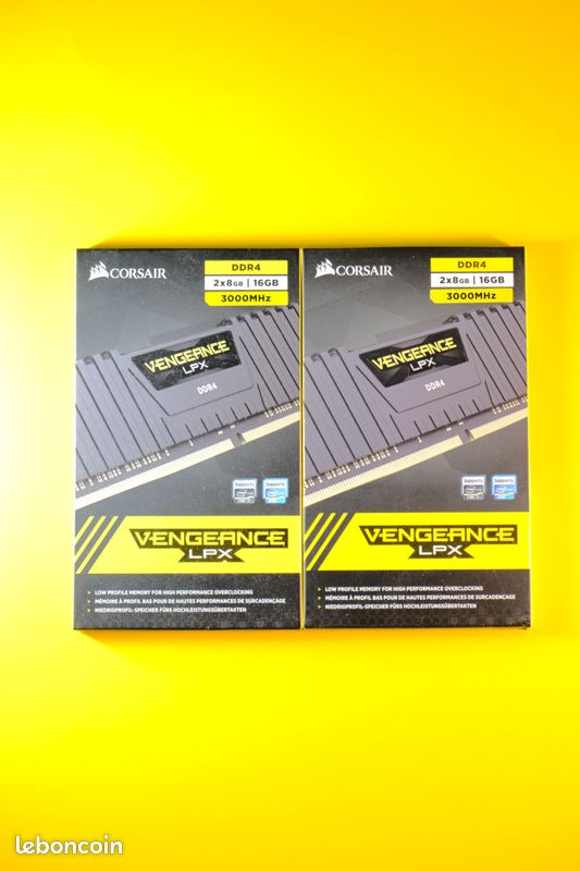 RAM Corsair Vengeance LPX 32 Go (2x2x8 Go) DDR4 3000 MHz CL15 (image 1)