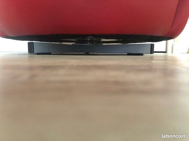 Fauteuil pivotant similicuir rouge (image 5)