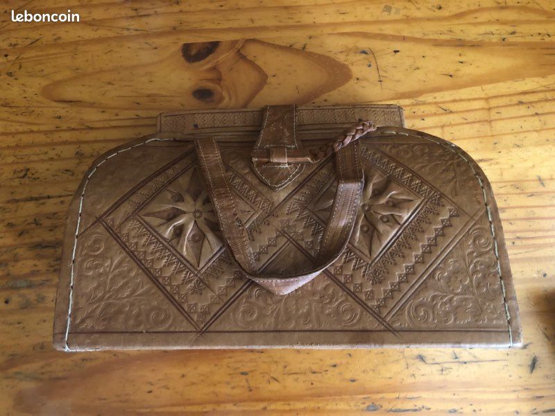 Sac en cuir marocain année 1950 (image 2)