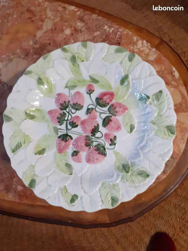 Plat à Tarte Céramique Vintage Avec Couvercle Décoratif Pomme