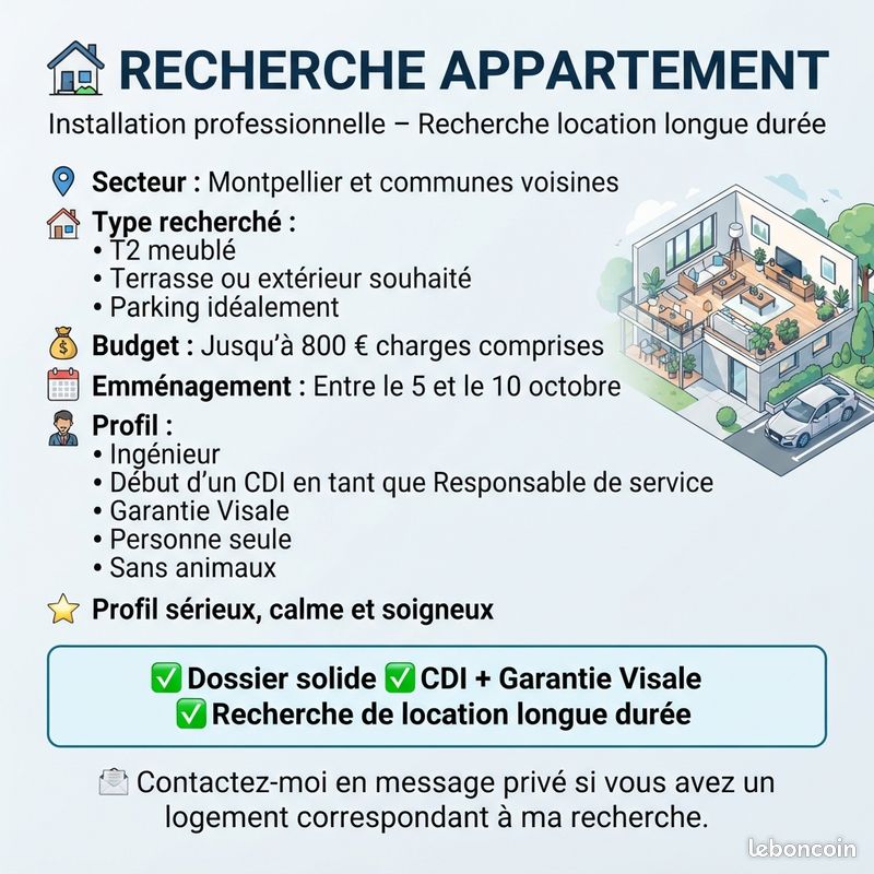 Appartement 2 pièces 30 m² · à Montpellier · 30 m² · 750 €/mois