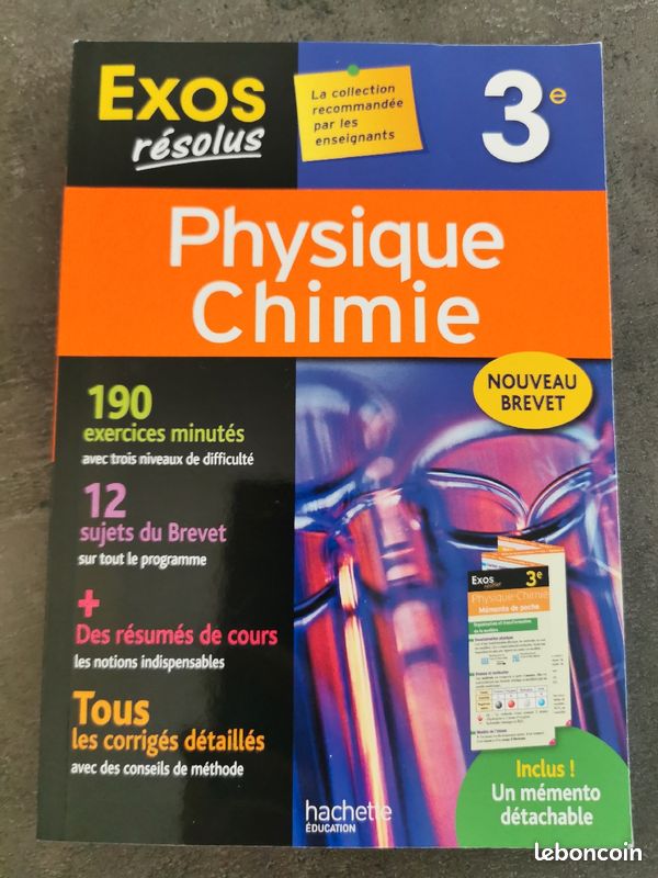 Exos résolus 3e Physique chimie 3e Hachette 2017 (image 1)