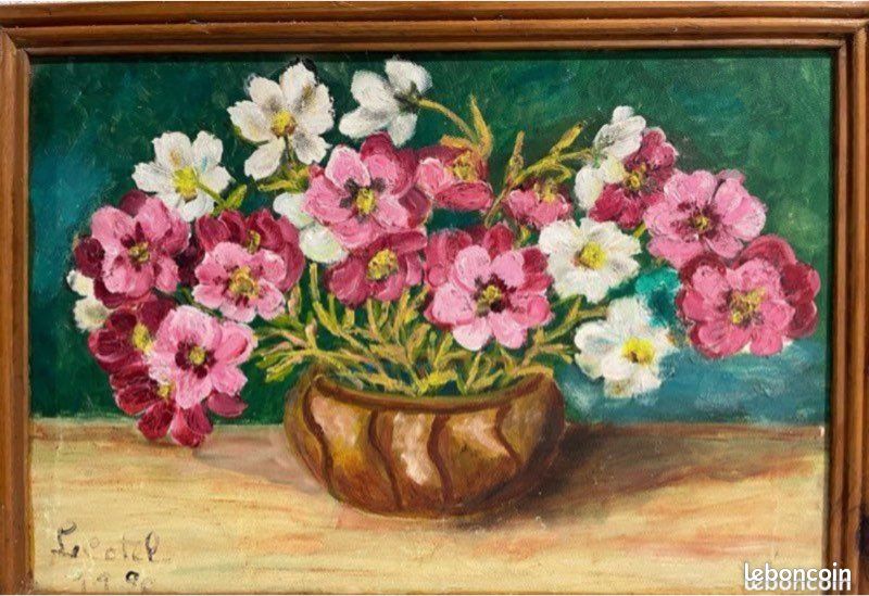 Tableau signé « Bouquet de fleurs » (image 6)