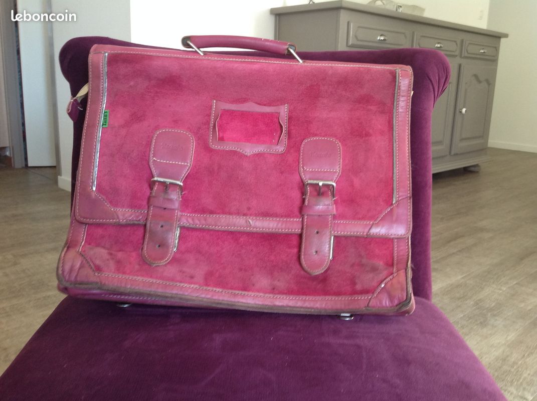 Beau cartable Tann's vintage daim rose*Ti/G ) (image 1)