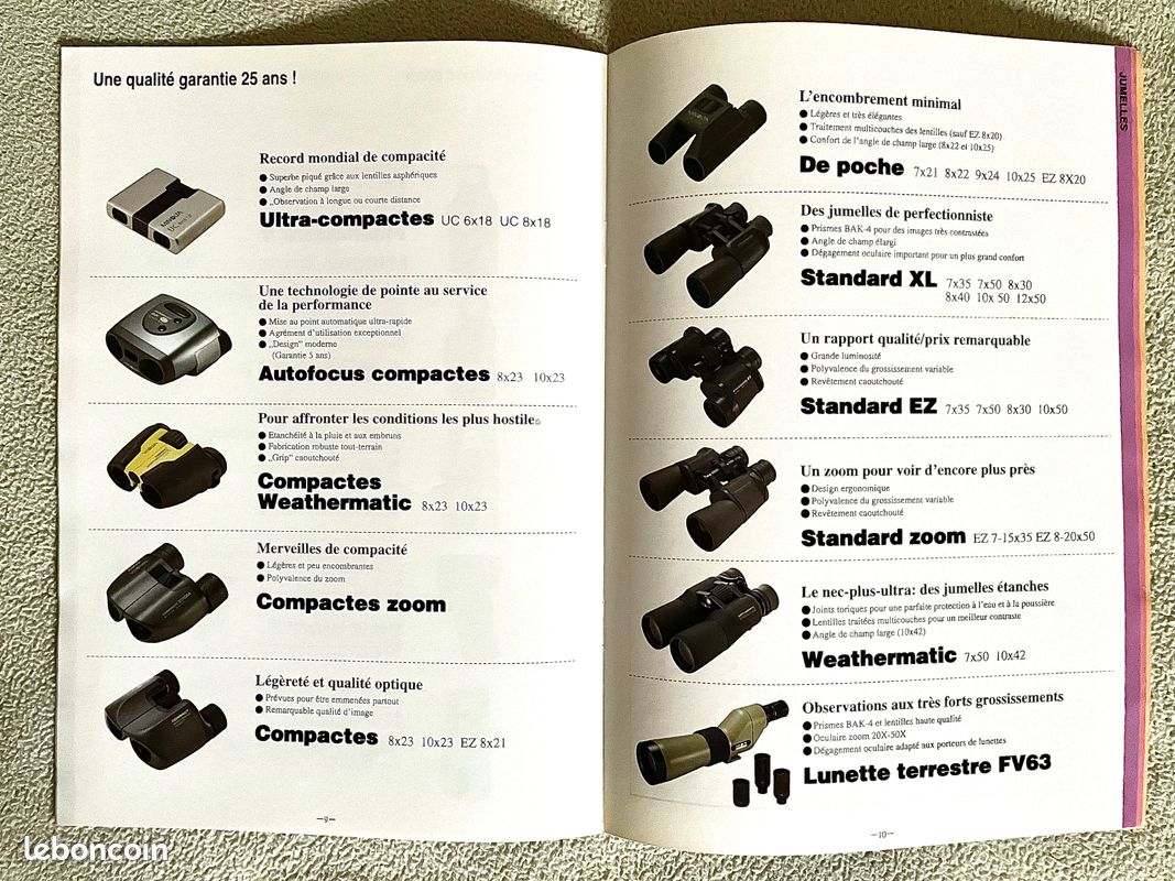 Brochure publicitaire produits photos et optiques Minolta, très bon