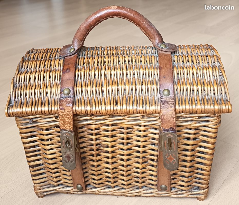 Petit Panier ancien miniature en osier - Décoration