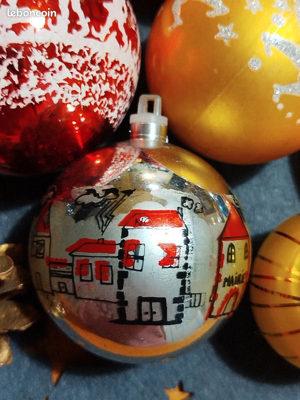 Boules de noël antiques anciennes - France