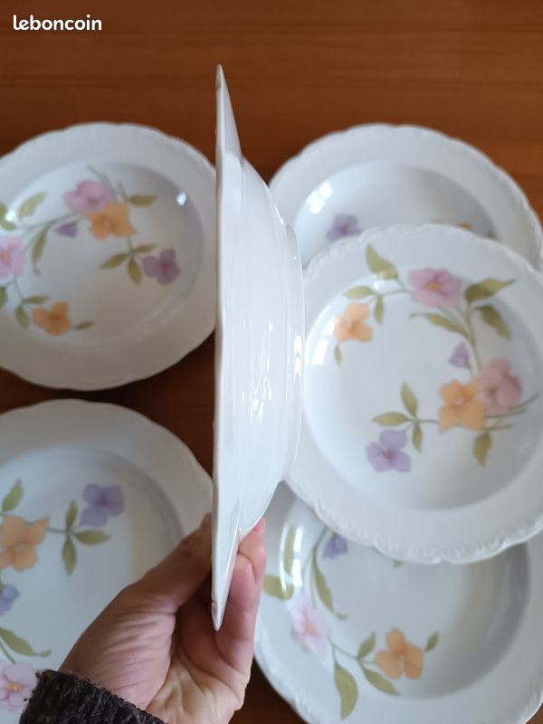 Lot de 11 assiettes porcelaine Mitterteich Bavaria - Label