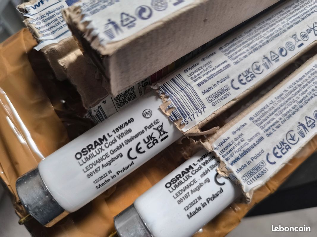 Tube éclairage Osram 18w/840 et Philips (image 1)