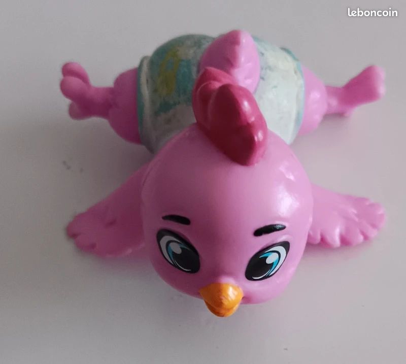 Figurine vintage Magic Diaper Baby - Poussin / Oiseau rose (Années 90) (image 2)