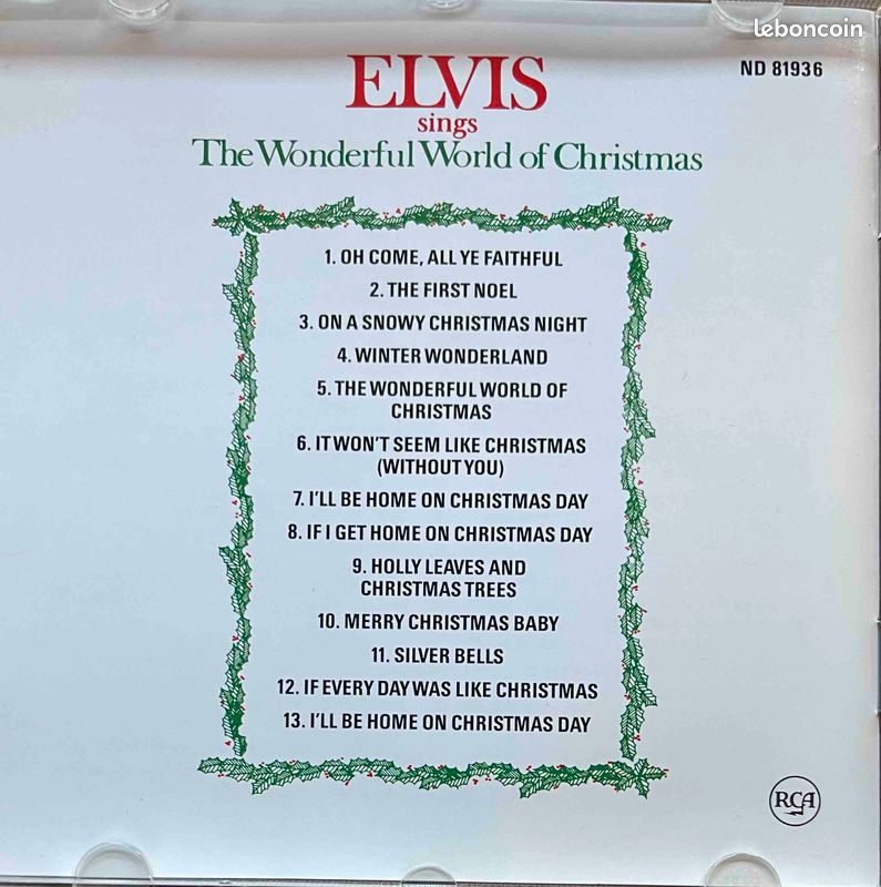 ♥🎼CD🇺🇸 Elvis Presley (Sings : The Wonderfil World of Christmas) ✹ 1954-1957 ®1998 (image 2)