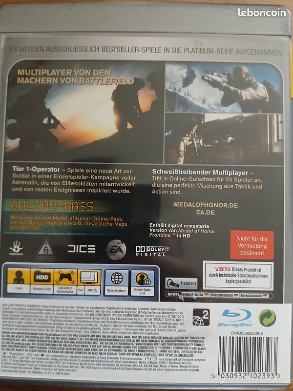 Medal of Honor Playstation 3 (PS3