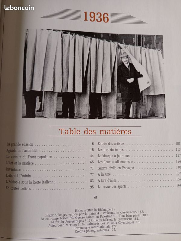 Livre Les Années Mémoire 1936 (image 4)